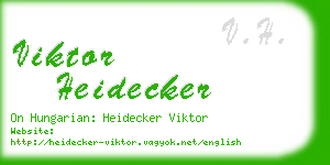 viktor heidecker business card